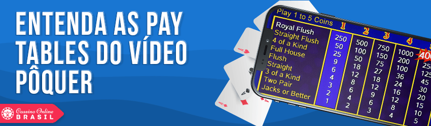 tabelas de pagamento de vídeo pôquer
